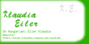 klaudia eiler business card